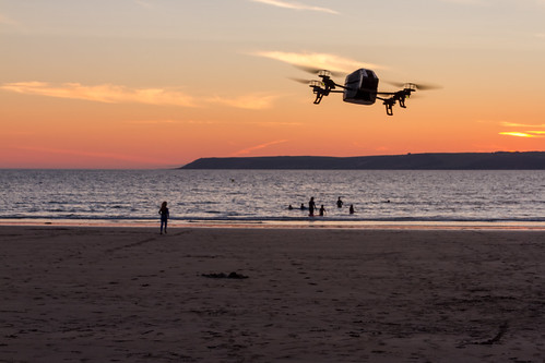 uk greatbritain trip travel sunset sea vacation england holiday beach canon fly unitedkingdom devon 7d bigbury drone bigburyonsea ardrone