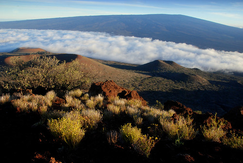 sunset clouds landscape island volcano hawaii big craters hi mauna kea loa stratavolcano