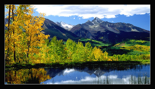 autumn reflection pond colorado telluride sanjuanmountains mountwilson epsonv500 skylineguestranch