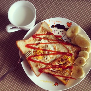 Good morning 吐司鸡蛋 #breakfast