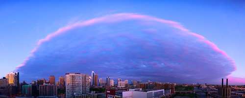 sunset sky panorama cloud chicago clouds