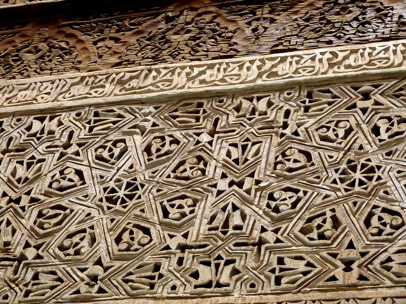 Detail of Medersa Ben Youssef, Marrakesh
