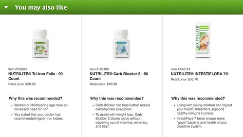 NUTRILITE® Supplement Recommender "You <ay Also Like"