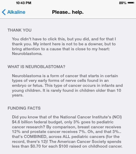 Alkaline, Install Whatsapp Di iPad, Tweak Cydia iOS7, Install Crack App iOS7, Neuroblastoma