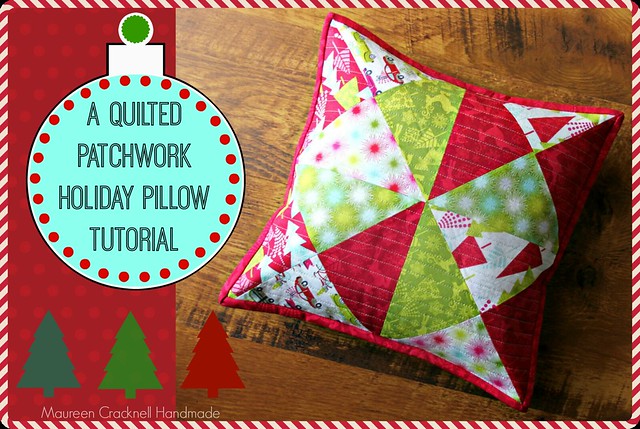 Hip Holiday Quilted Patchwork Pillow