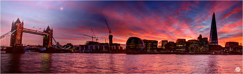 sunset london towerbridge reflections londonbridge cranes morelondon themoon redsunset thethames theshard billgreen
