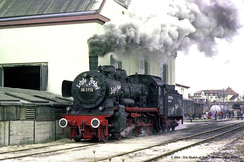 train germany deutschland eisenbahn railway zug db steam 460 prussian p8 bahnbetriebswerk haltingen letztefahrt br38 381772 wellamrhein