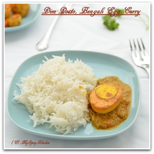 Bengali Egg Curry with rice