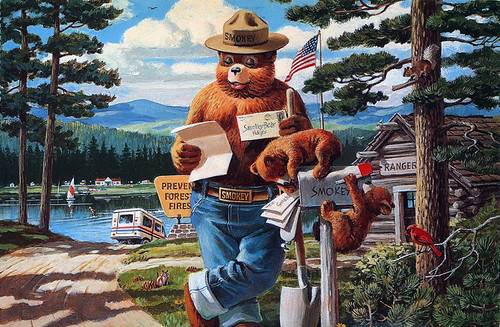 For 70 years, children and adults have written to Smokey Bear, the U.S. Forest Service symbol for wildfire prevention. So many letters were sent in the 1960s that the U.S. Postal Service authorized a ZIP code – 20252 – just for Smokey. (U.S. Forest Service)