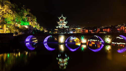 china old bridge light night river temple lights town ponte nightshoot clear nights 24mm guizhou notte oldcity notturne tempio 24105 zhenyuan wuyang 5dmarkii eos5dmarkii canonef24105mm140l