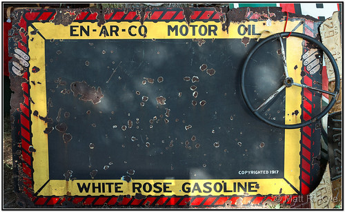 sign vintage advertising tin gas gasoline chalkboard whiterose enarco