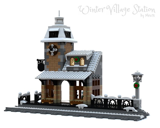 winter village train station