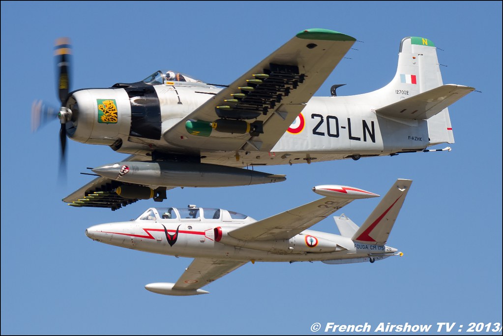 SKYRAIDER AD4N & CM 175 ZEPHIR ,50 ans bombardiers d'eau, Aix les Milles, 
