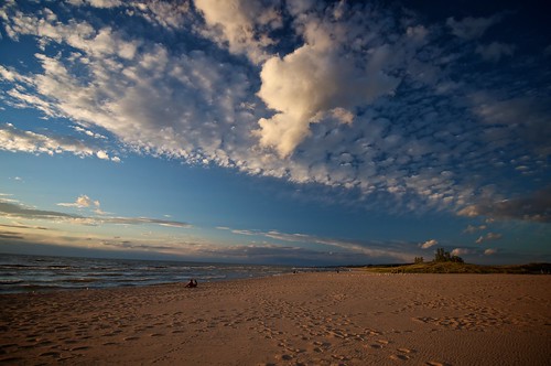 blue sunset sky beach water clouds sand day cloudy michigan oval puremichigan