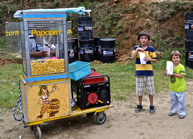 pop corn from a street food vendor in guatemala