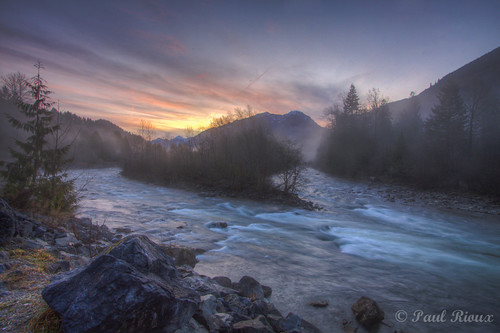 trees mist canada mountains nature water fog clouds sunrise river bc britishcolumbia vedder fraservalley sardis prioux