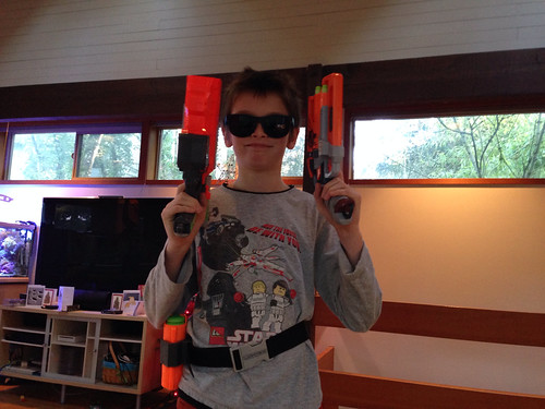Nick and his Nerf guns