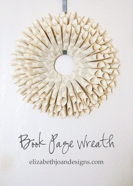 Book Page Wreath 1