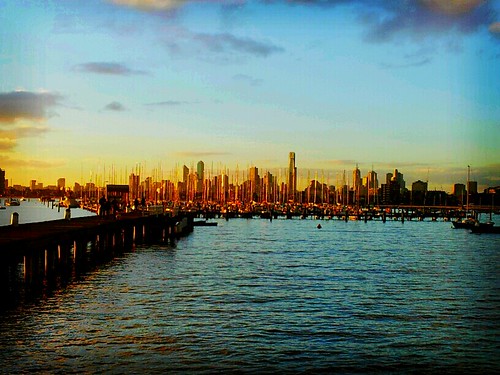 View of Melbourne from St Kilda