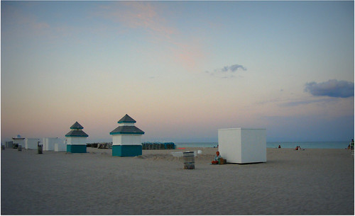 sunset beach strand florida miamibeach