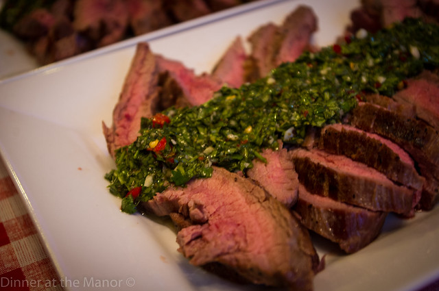 beef and chimmichurri