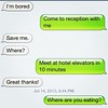 This #TAM2013 text message convo between me (the green ones) & Ryan cracks me up for some reason (^‿^) by mirandaceleste