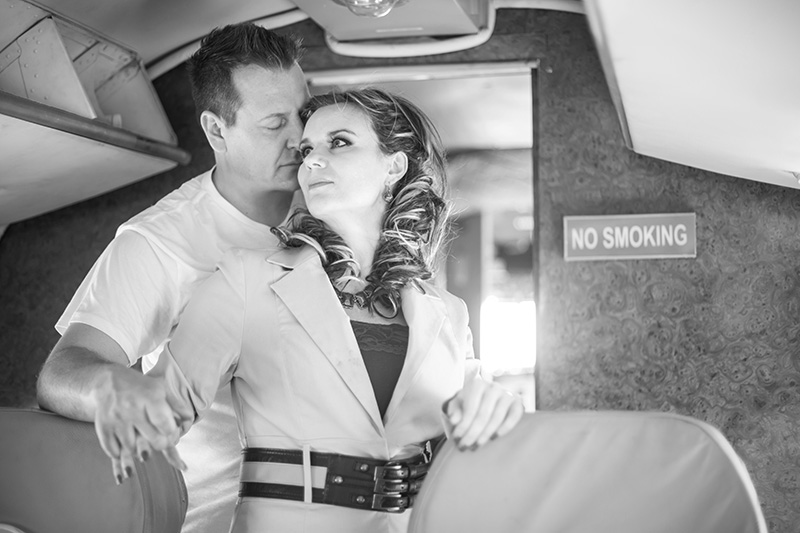 Aviation Engagement shoot by Darrell Fraser Photography