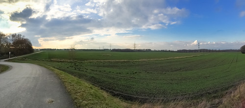 sunset sky panorama clouds germany fields dortmund northrhinewestphalia brackel iphone5s