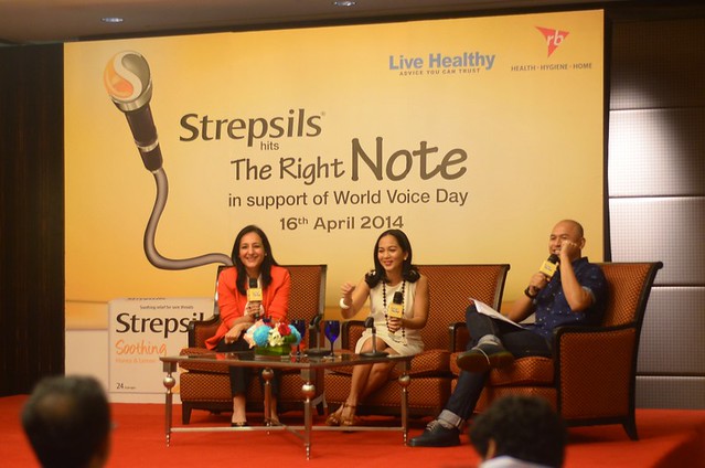Ms Hina Nagarajan (Gm Of Reckitt Benckiser, Dato' Sheila Majid And Hafiz (Event Host)  Supports  The Strepsils The Right Note Campaign