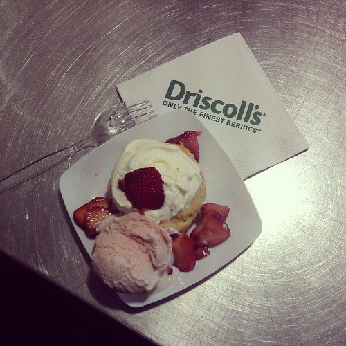 Driscoll's Strawberry Shortcake with Jacques Torres Strawberry Ice Cream