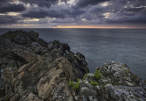 sunset sea landscape coast cloudy cliffs coastline stpatrick cloudscape anglesey llanbadrig