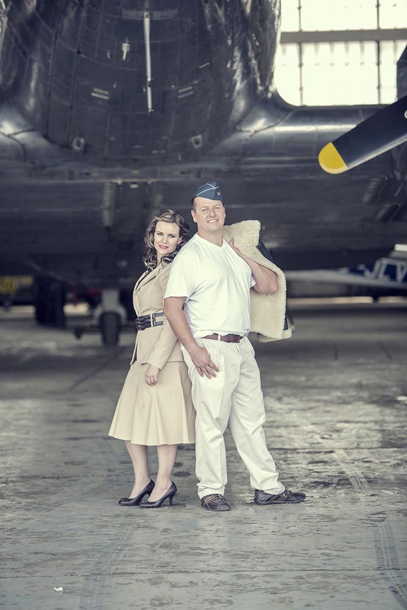 Aviation Engagement shoot by Darrell Fraser Photography