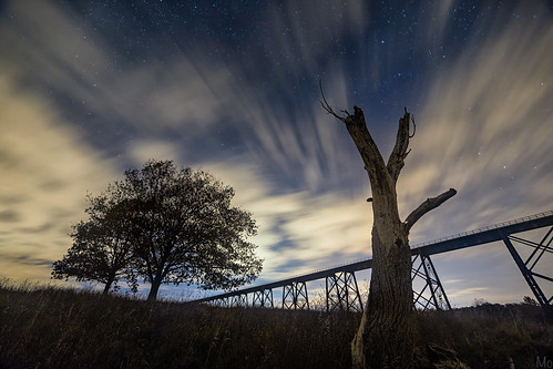 longexposure travel newyork motion metal night print stars landscape outdoors photography photo scenery gallery unitedstates image cloudy fineart scenic picture canvas deadtree astrophotography railroadtrestle newwindsor moodnaviaduct mikeorso