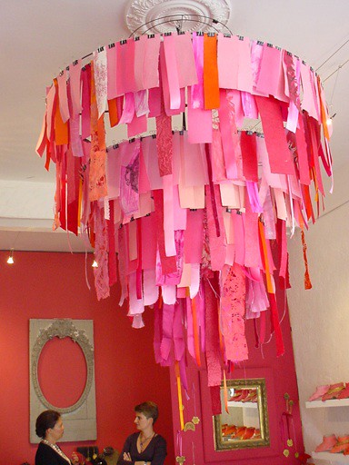 cloth cutout chandelier