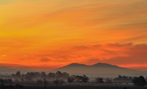 road sky orange mountains yellow sunrise landscapes vineyard highway skies stage pano winery petaluma 116 gulch
