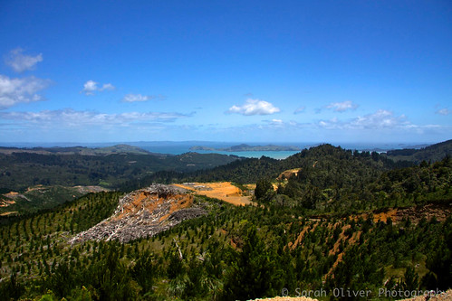 road new castle rock island volcano view north dirt zealand nz peninsula coromandel 309
