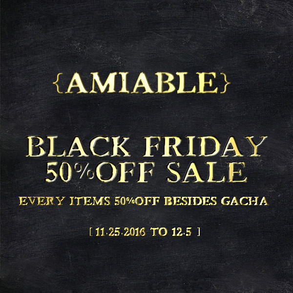 {amiable}BLACK FRIDAY SALE2016 & Special thanks Group Gift.