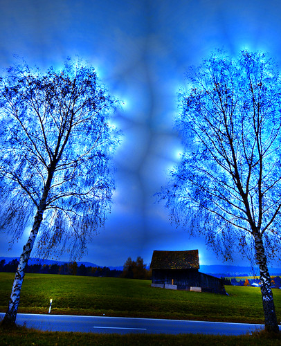 light field landscape deutschland licht pentax strasse herbst schuppen felder atmosphere blau landschaft baum stimmung