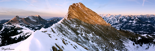 sunset panorama snow mountains alpes switzerland rocks peak neige coucherdesoleil vaudoises dentsdelys alpesfribourgoises stephanna