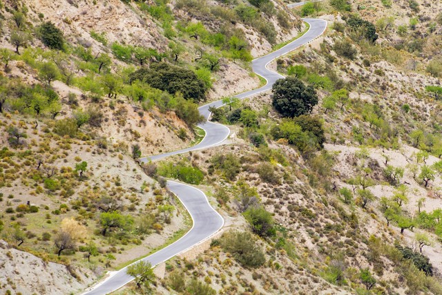 Driving on Twisty Roads in Spain on April 1st