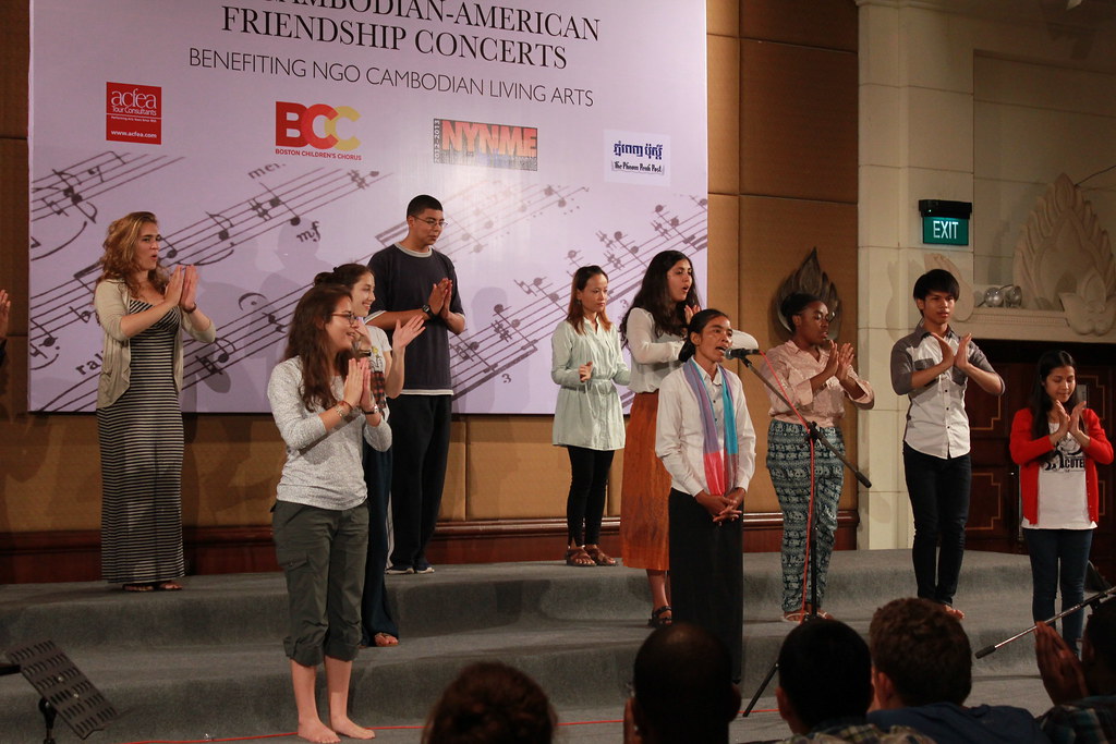 Boston Children's Chorus at an exchange with Cambodian Living Arts in Phnom Pehn