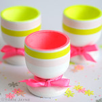 Pretty neon egg cups