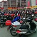 A sea of #scooters and #mopeds parked outside the local metro subway in #Guangzhou #China