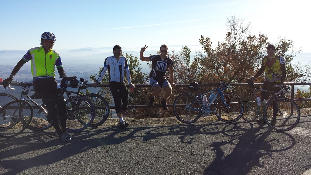 NorCal BikeForums riders at top of Mt. Diablo 12-29-13