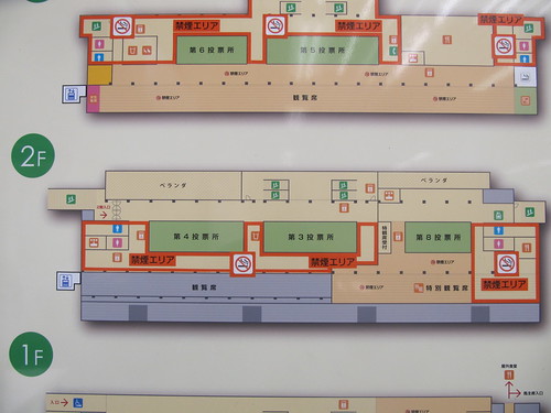 金沢競馬場の２階フロアマップ