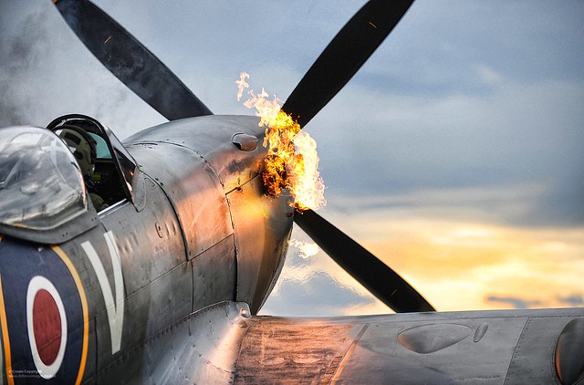 Spitfire Fighter Aircraft 'Hot Starting'