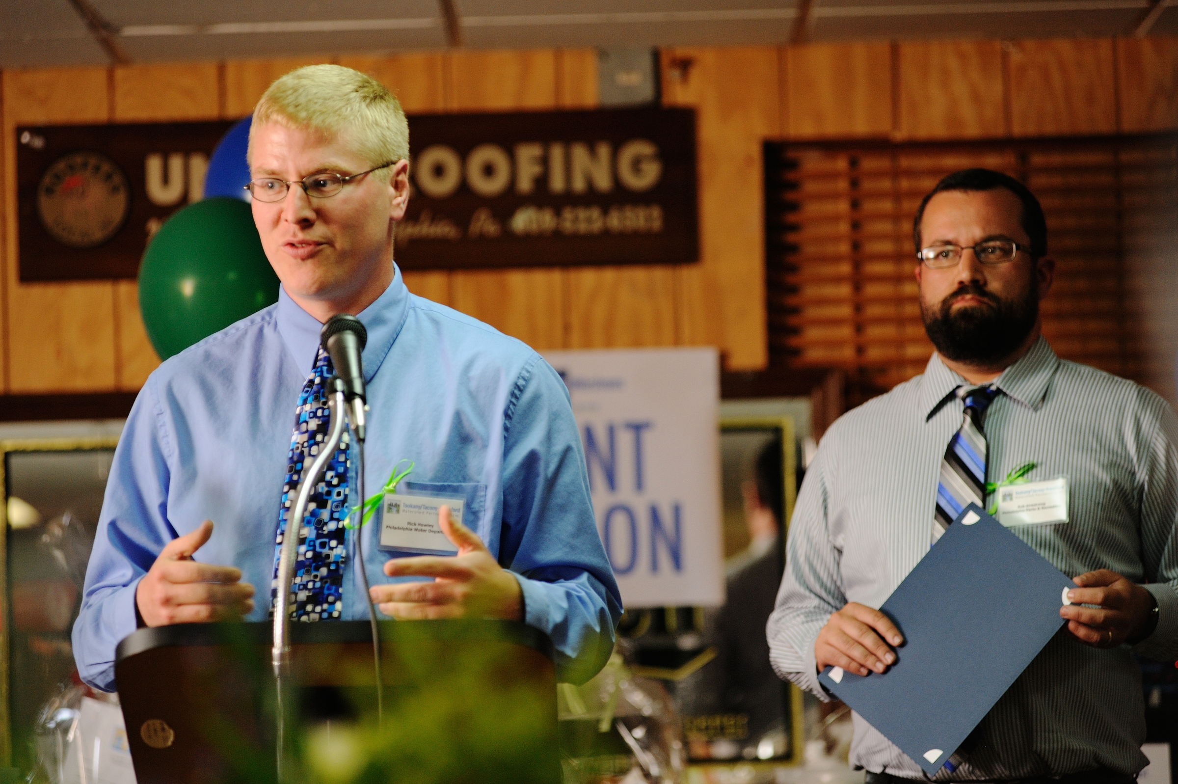 Rick Howley & Rob Armstrong receiving a Municipal Leader Award