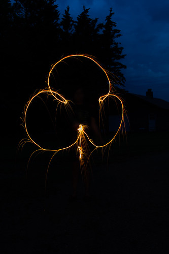 lightpainting sparklers