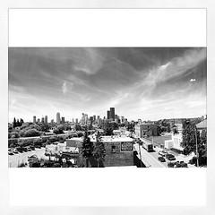This is my city #yyc #b&w #panorama