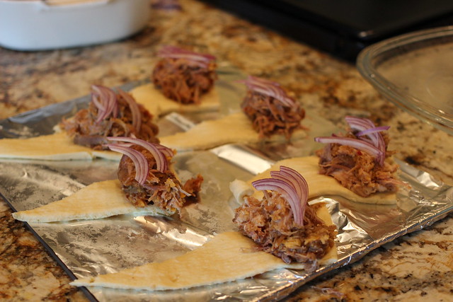 Apple Bourbon Barbecue Pulled Pork Crescents